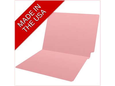 Medical Arts Press Heavy-Duty End Tab File Folder, Straight Cut, Letter-Size, Pink, 40/Box (S-09458-PNK)