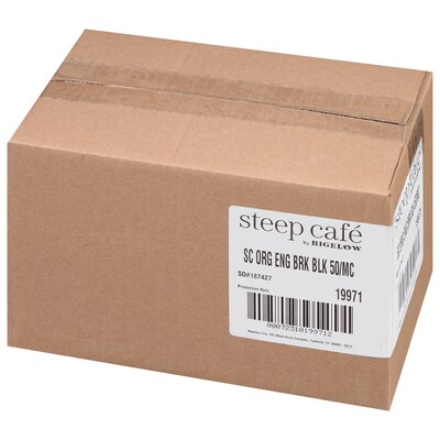 Steep Café Organic English Breakfast Tea, 50 Count (RCB19971)
