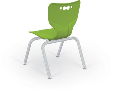MooreCo 12 Hierarchy Student Chair with 4 Legs, Green/Platinum Base (703673562102)