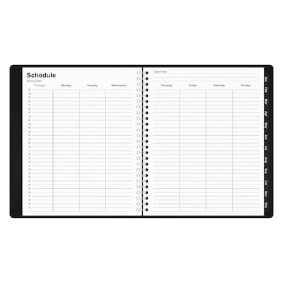 2027 Staples 7" x 9" Monthly Planner, Faux Leather Cover, Black (ST52183-27)