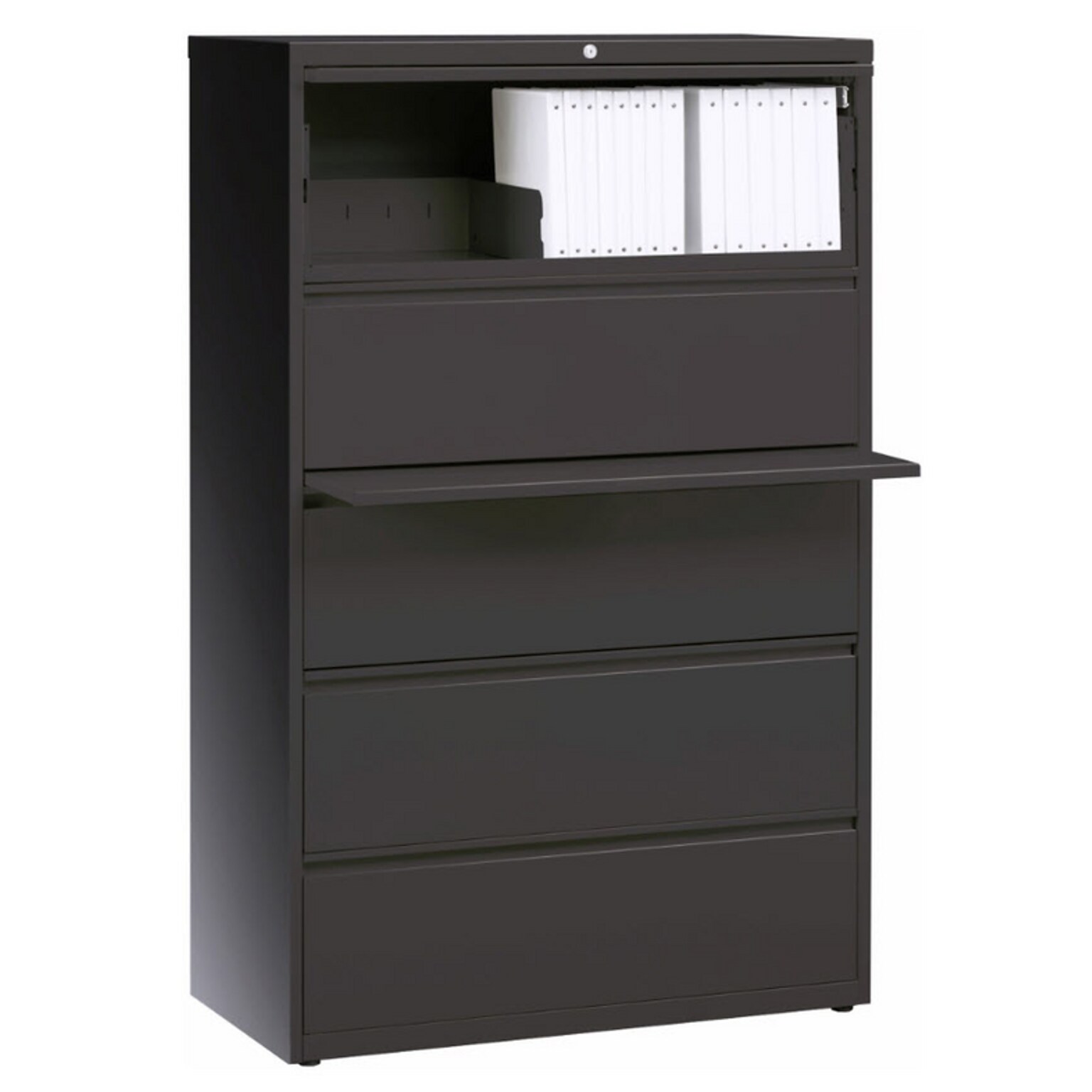 Quill Brand® 5-Drawer Lateral File Cabinet, Locking, Letter/Legal, Charcoal, 36W (26827D)