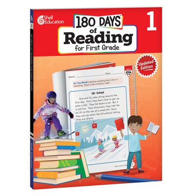 Shell Education 180 Days Reading, High-Frequency Words, & Printing Grade 1: 3-Book Set (SEP147650)