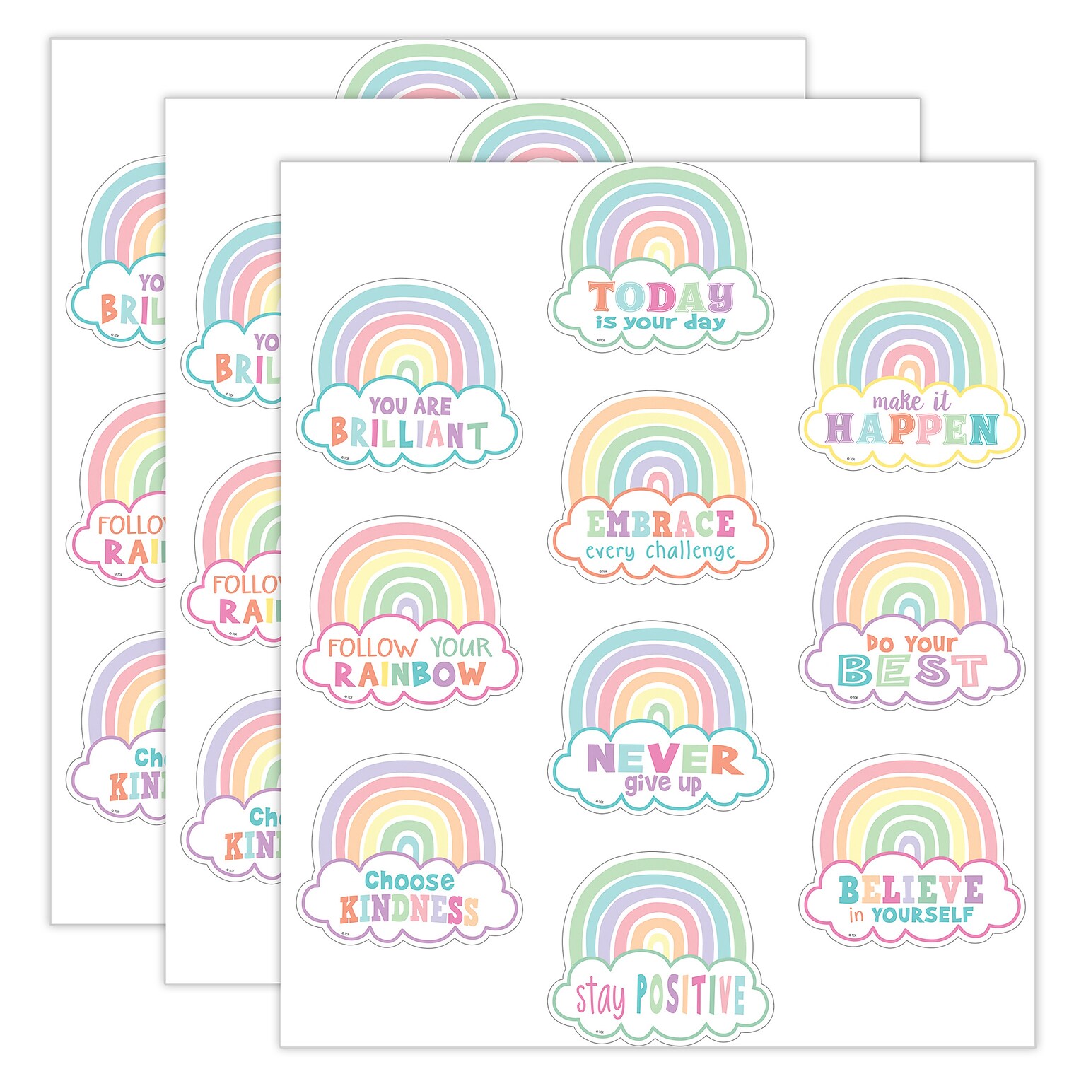 Teacher Created Resources Pastel Pop Positive Sayings Accents, 90/Bundle (TCR8418-3)