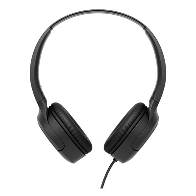 JVC Foldable On-Ear Headphones with Microphone, Black (HA-S33UC)