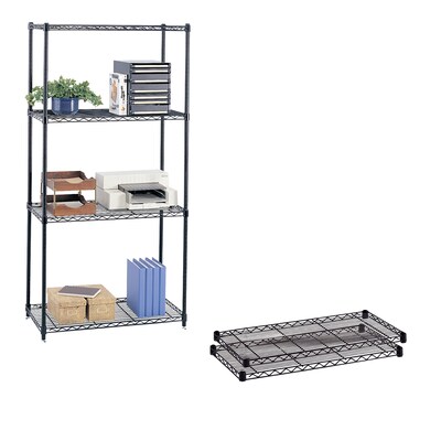 Safco Commercial Extra 2-Shelf Metal Shelf, 36, Black (5243BL)