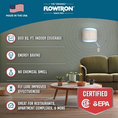 Flowtron Electric Indoor Sconce Fly Killer, 600 sq. ft. Coverage, 40W Bulb with Dual Lure Method (FLWFC4400)