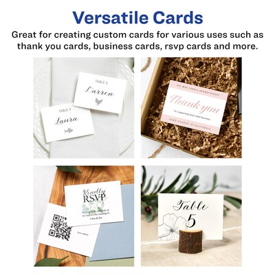 Avery Business Cards, 2.5 x 3.5, Matte White, 60/Pack (95272)