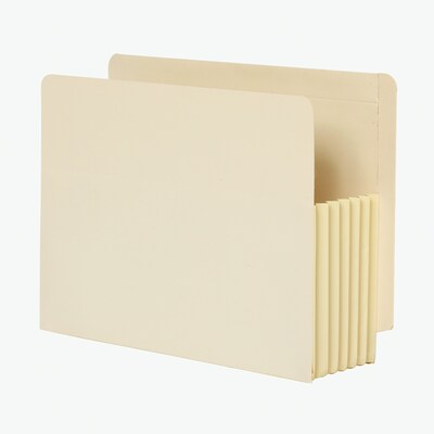 Pendaflex 30% Recycled Heavy Duty Reinforced File Pocket, 5 1/4" Expansion, Letter Size, Manila, 10/Box (12823)