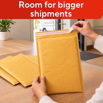 Quill Brand® 10.25" x 13.5" Self-Sealing Bubble Mailer, #4, 25/Carton (ST56648B)