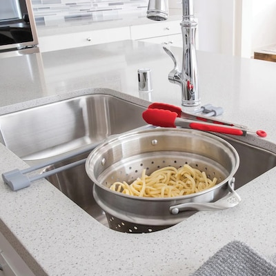 Better Houseware Silicone-Coated Steel Over-Sink Drying Bar, Gray (BTH1433)