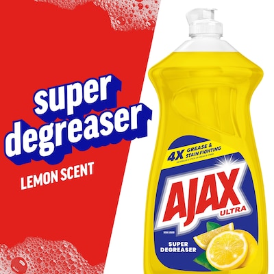 Ajax Super Degreaser Dish Soap, Lemon, 28 oz. (144673)