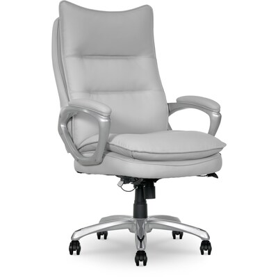 La-Z-Boy Jenkins Ergonomic Bonded Leather Executive Big & Tall Chair, 400 lb. Capacity, White (60075-WHT)
