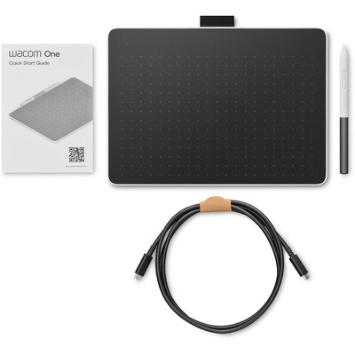 Wacom One M 8.5 x 5.3" Creative Pen Graphics Tablet, White (CTC6110WLW0A)