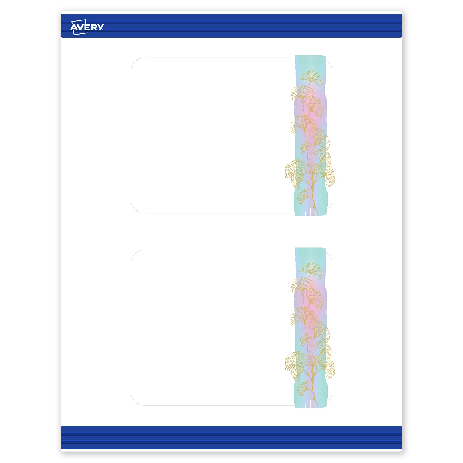 Avery Floral Design Matte Blank Card, White, 20/Pack (S00-EVN)