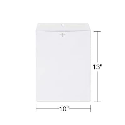Staples® Clasp Wove Envelopes, 10" x 13", White, 100/Box (570231/14214)