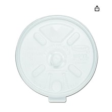 Dart Lift n Lock Plastic Hot Cup Lid, 10-14 oz., Translucent, 100/Sleeve, 10 Sleeves/Carton (DCC12F