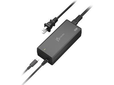 j5create 65W USB Type-C Charger, Black (JUP1265)