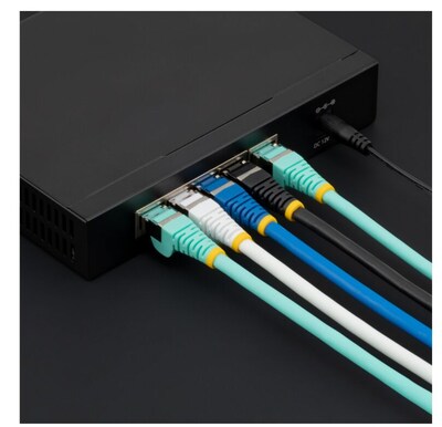 StarTech Low Smoke Zero Halogen 10' RJ45 to RJ45 Networking Cable, Male to Male, Black (NLBK-10F-CAT6A-PATCH)