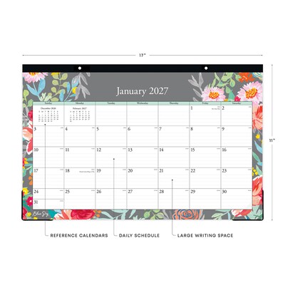 2027 Blue Sky Sophie 17 x 11 Monthly Desk Pad Calendar (140089-27)