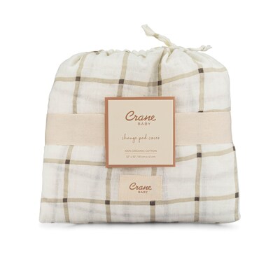 Organic Cotton Check Change Pad Cover
