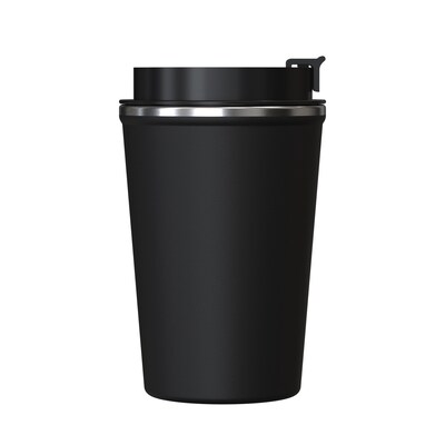 Outdoors Professional Stainless Steel Double-Walled Vacuum Insulated Coffee Cup, 12.8 oz., Black (OUTD9416)