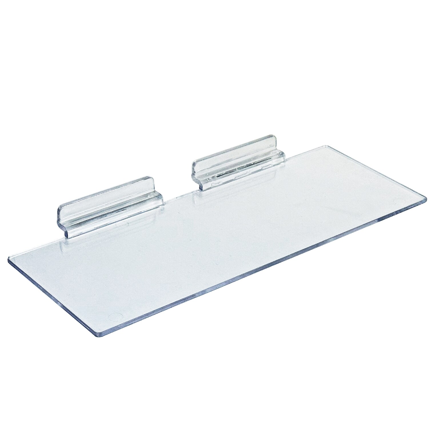 Azar Displays Acrylic Shoe Shelf for Slatwall, 10W x 4D, Clear, 10-Pack (556003-CLR-10PK)