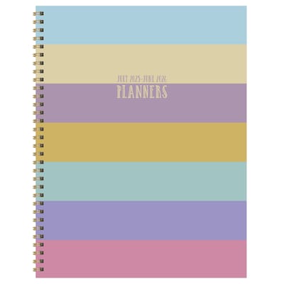 2025-2026 TF Publishing Striped Down 9 x 11 Academic Year Weekly & Monthly Planner, Paperboard Cov