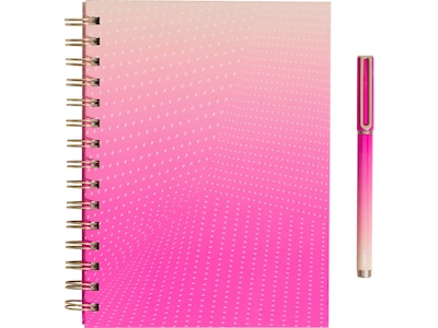 U Brands Ombre Hardcover Journal, 6 x 8.75, Ruled, Pink/Orange (3126U04-24)