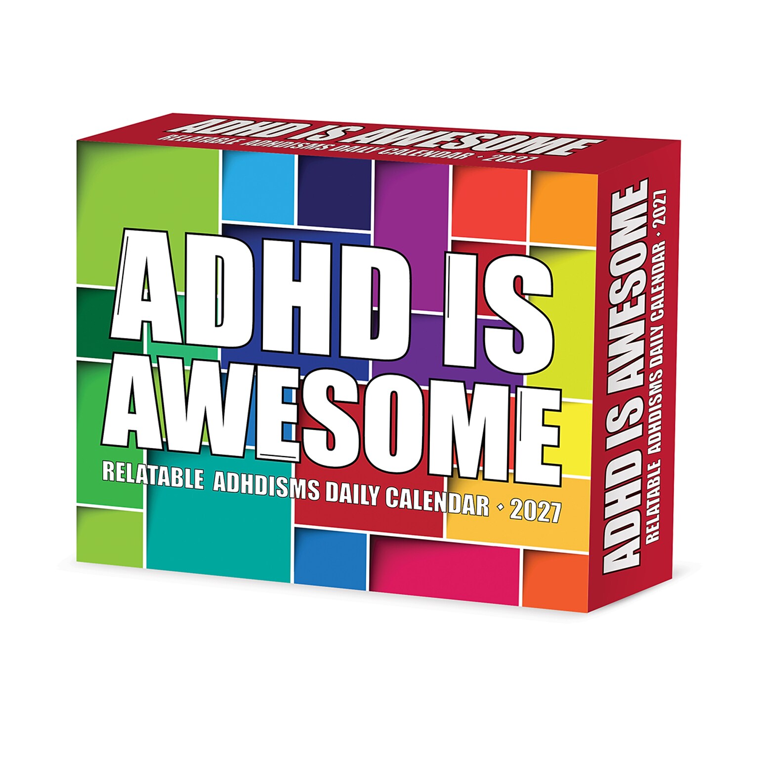 2027 Willow Creek ADHD is Awesome 6.2 x 5.4 Daily Day-to-Day Calendar, Assorted Colors (64931)