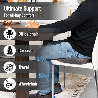 Mind Reader Memory Foam Seat Cushion, Gray (SEATMESH-GRY)