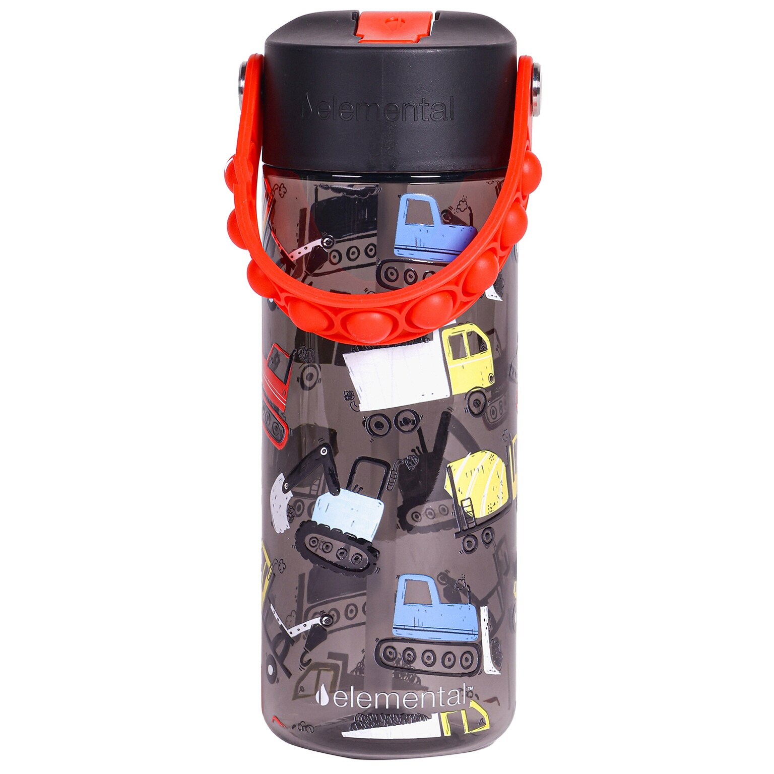 Elemental Splash Pop Plastic Water Bottle, 18 oz., Construction (EMLETR18CN9P)