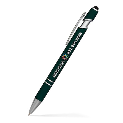 Custom Alexandria Stylus Satin Soft Touch Click Metal Pen