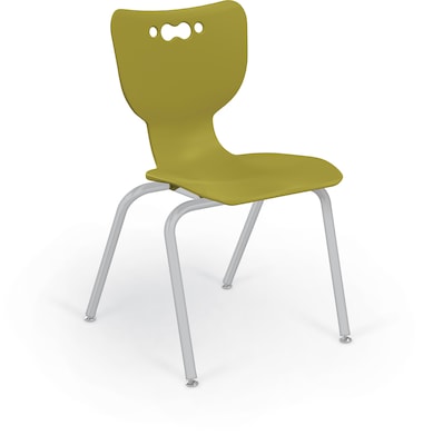 MooreCo 18 Hierarchy Student Chair with 4 Legs, Bee/Platinum Base (703673562690)