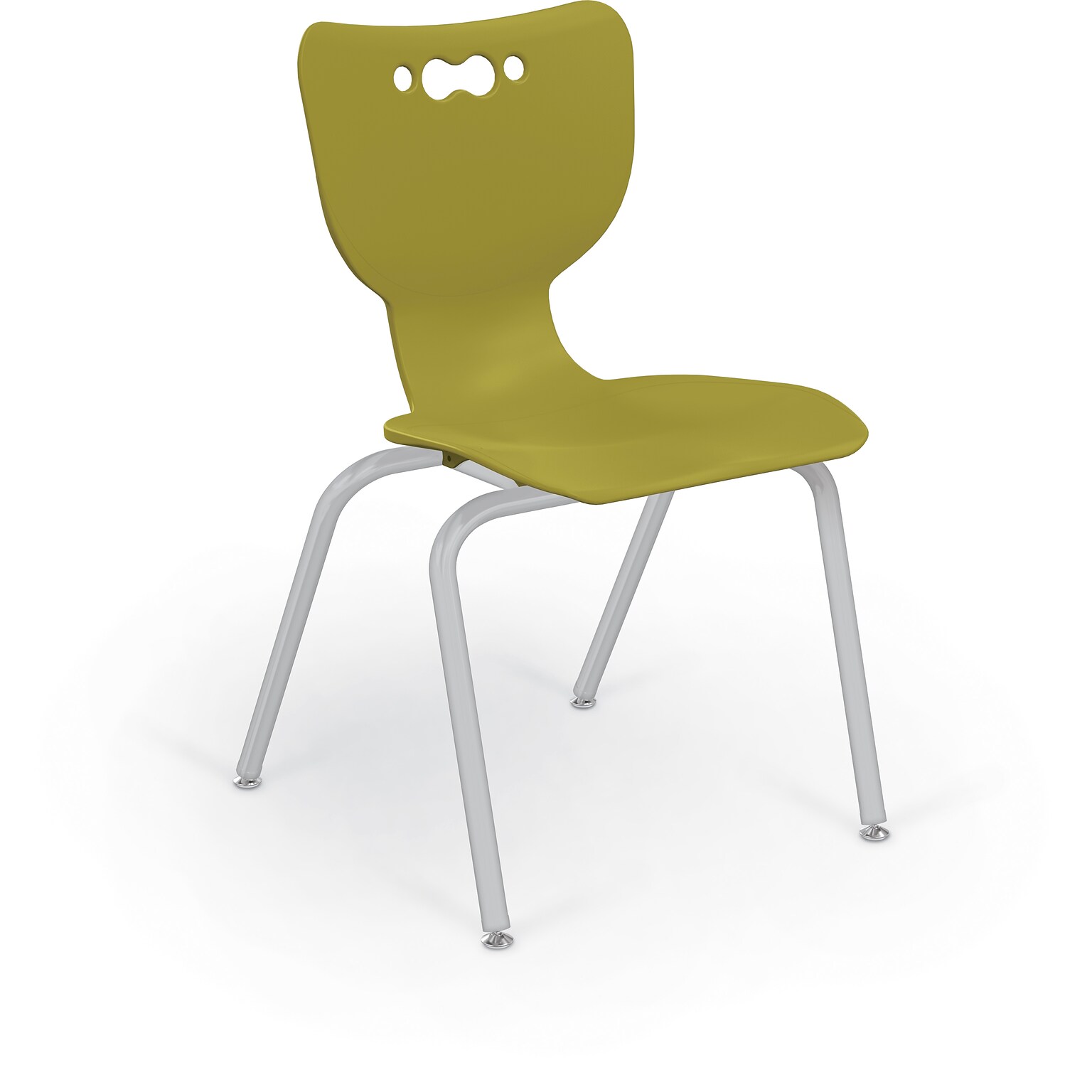 MooreCo 18 Hierarchy Student Chair with 4 Legs, Bee/Platinum Base (703673562690)