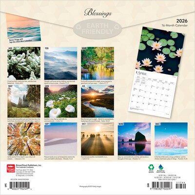 2026 BrownTrout Blessings 12 x 12 Monthly Wall Calendar (9798330702497)
