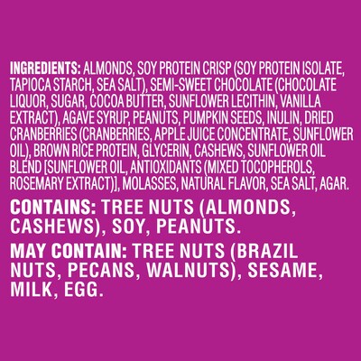 Pick Me Up Provisions™ Gluten Free Cranberry Almond Dark Chocolate Protein Bar, 1.4 oz., 16 Bars/Box (PM63401)