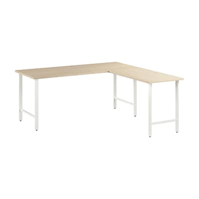 Bush Business Furniture Hustle 72W L Shaped Computer Desk with Metal Legs, Natural Elm (HUS001NE)