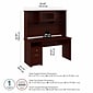 Bush Furniture Cabot 60"W Computer Desk with Hutch, Harvest Cherry (CAB042HVC)