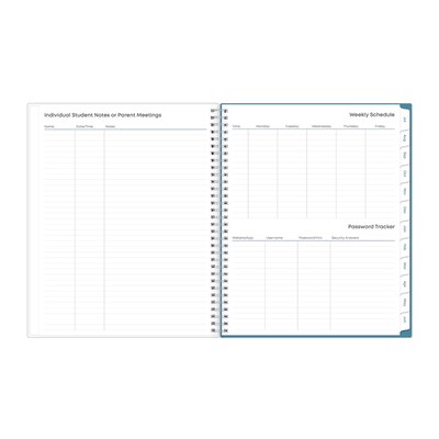 2025-2026 Blue Sky Ditsy Dapple 8.5" x 11" Academic Year Weekly & Monthly Planner, Plastic Cover, Multicolored (132002-A26)