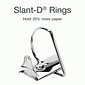 Cardinal XtraLife Slant-D Non-Stick Locking ClearVue Heavy Duty 6" 3-Ring View Binders, D-Ring, White (26360)