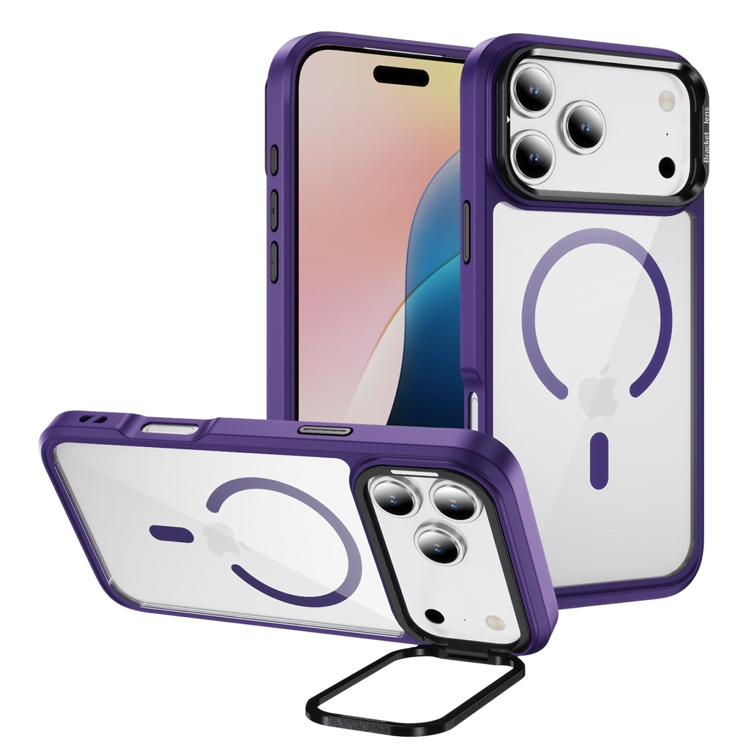 SaharaCase Raider Series MagSafe Phone Case for iPhone 17 Pro, Shock Absorbing, Purple Orchid (CP00982)