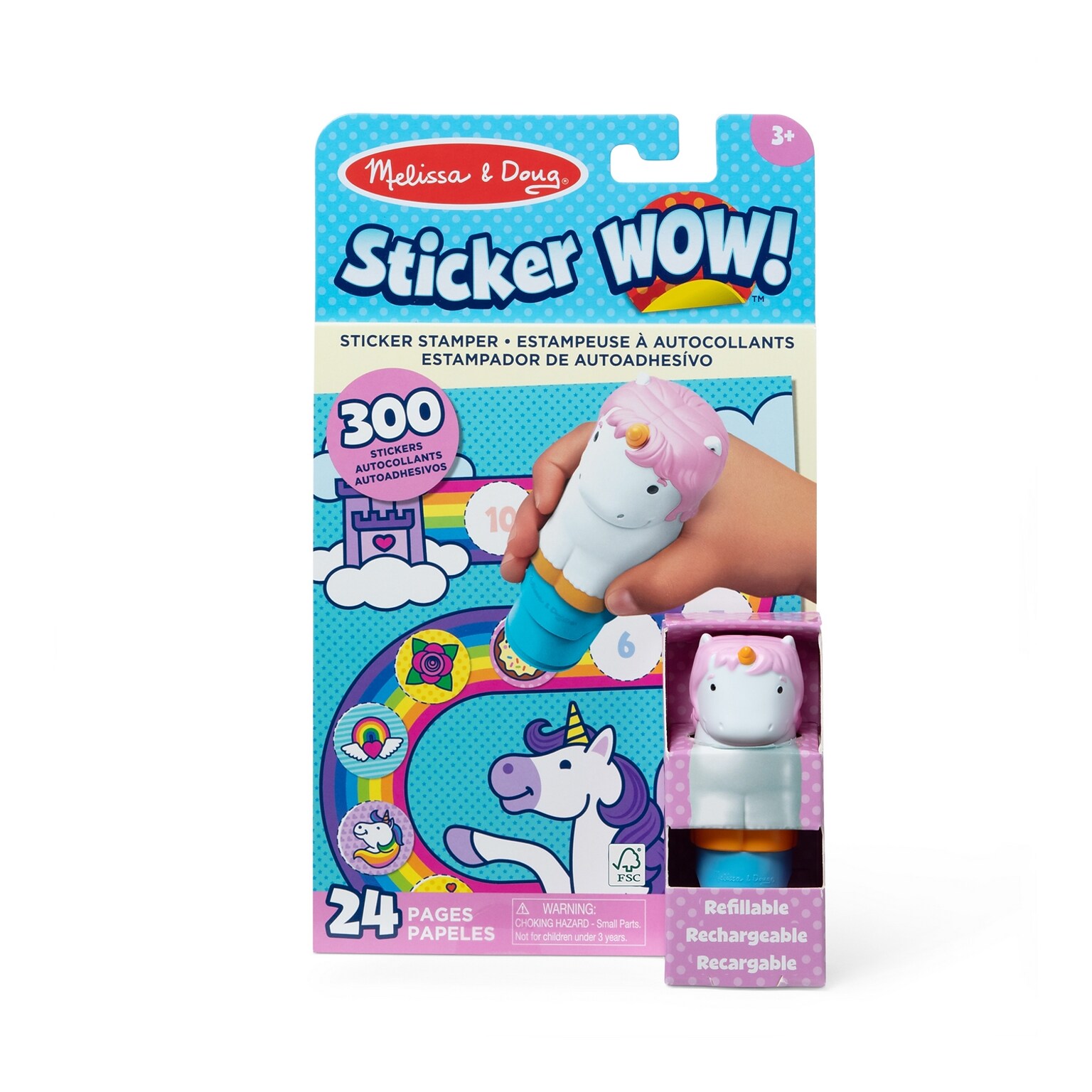 Melissa & Doug Sticker WOW! Activity Pad and Sticker Stamper, Unicorn (32013)
