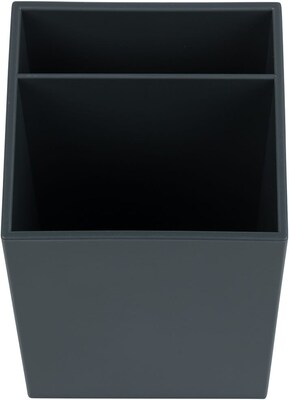 JAM PAPER Plastic Pen Holder, Grey (341gys)
