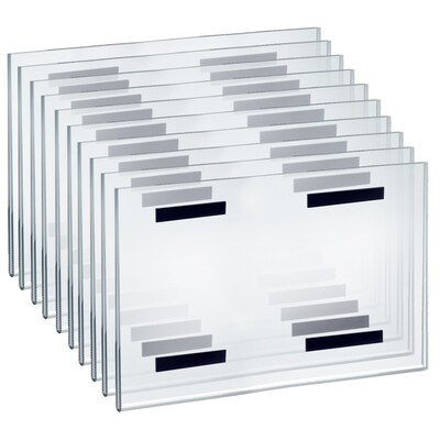 Azar 17 x 11 Sign Holder, Horizontal, Wall Mounted, Clear, Acrylic, 10/Pack (129937)