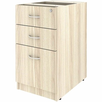 Lorell Essentials 3-Drawer Fixed Pedestal File Cabinet, Letter/Legal Size, Modern Elm (LLR66331)