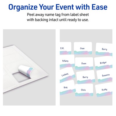 Avery Laser/Inkjet Rectangle Multipurpose Labels, 2-1/3" x 3-3/8", White, 120/Pack (S00-F43)