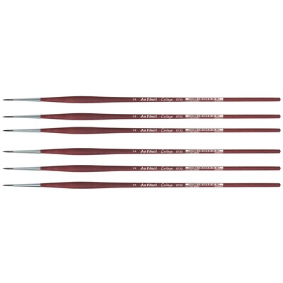 da Vinci COLLEGE Oil and Acrylic Synthetic Bristle, Round Brush, 6/Bundle (DVXVA87302-6)