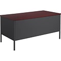 HON Metro Classic 60 Double Pedestal Desk, Mahogany/Charcoal (HONP3262NS)