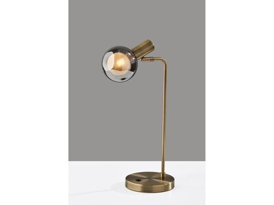 Adesso Starling LED Desk Lamp, 17.5", Antique Brass (3933-21)