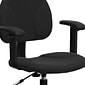 Flash Furniture Fabric And Fire-Retardant Foam Drafting Chair, Patterned Black (BT-659-BLK-ARMS-GG)